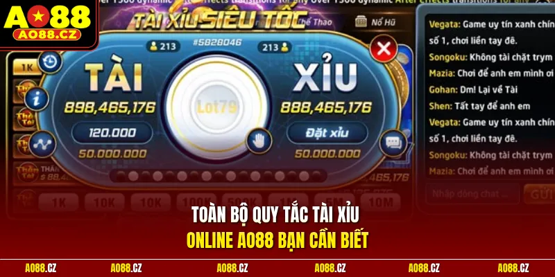 Toàn bộ quy tắc tài xỉu online Ao88 bạn cần biết